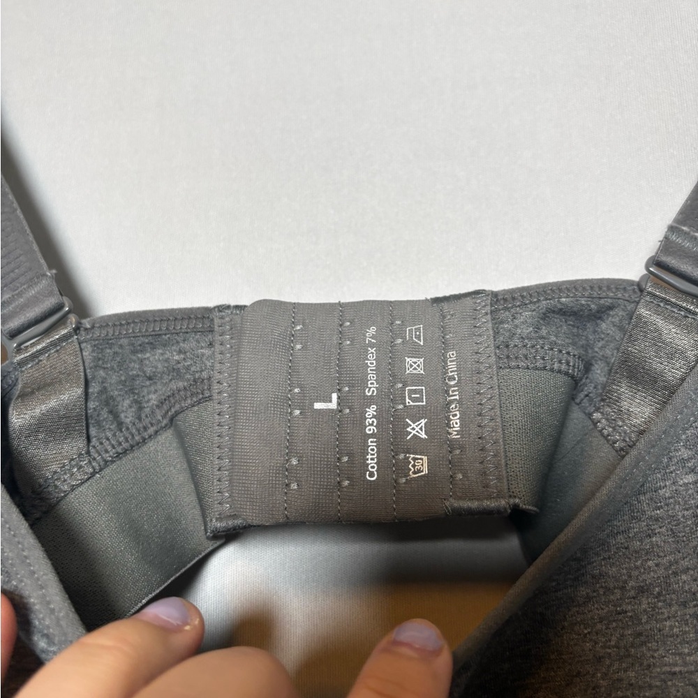 Momcozy Womens Nursing Pumping Bra Large Gray Adjustable Strap Back Stretch NEW - Picture 4 of 7